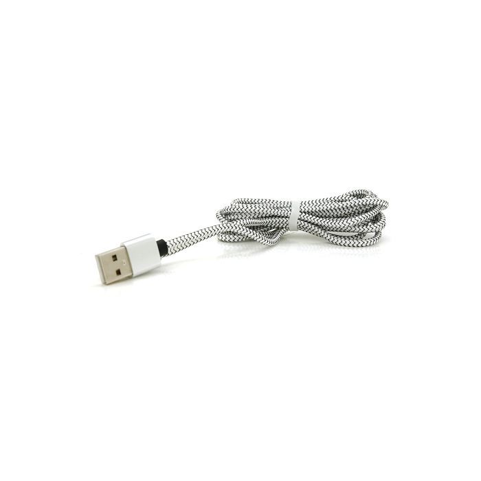 Дата кабель USB 2.0 to Lightning 2.0m 2A magnetic nylon silver Pipo (18169) изображение 2
