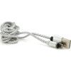 Дата кабель USB 2.0 to Lightning 2.0m 2A magnetic nylon silver PiPo (18169) изображение 3