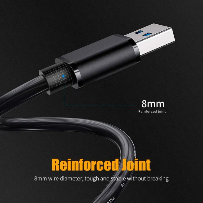 Дата кабель USB 3.0 AM/AM 0.5m 5Gbps black Essager (EXCAA-YTB01) изображение 8