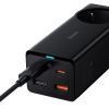 Зарядное устройство Baseus AC + 2xUSB-C 65W + 2xUSB black (PSZM000901) изображение 5