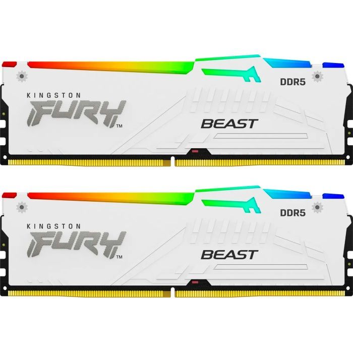 Модуль памяти для компьютера DDR5 16GB 5200 MHz Beast White RGB Kingston Fury (ex.HyperX) (KF552C40BWAK2-16) изображение 3