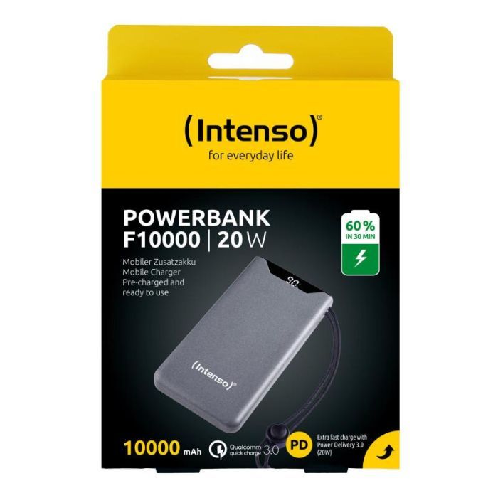 Батарея универсальная Intenso F10000 10000mAh QC3.0 grey (7332034) изображение 3 Батарея универсальная Intenso F10000 10000mAh QC3.0 grey (7332034) изображение 3