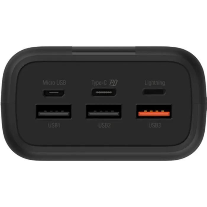 Батарея універсальна Silicon Power 30000mAh QX55, PD/20W, QC/3.0/22.5W, Black (SP30KMAPBKQX550K) зображення 3