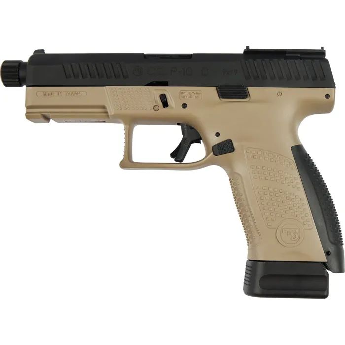 Страйкбольный пистолет ASG CZ P-10C OR-OT Dual-Tone Blowback Black/FDE CO2 (19924)