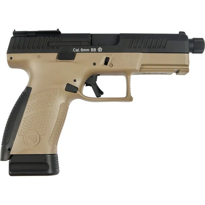 Страйкбольный пистолет ASG CZ P-10C OR-OT Dual-Tone Blowback Black/FDE CO2 (19924) изображение 2