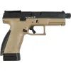 Страйкбольный пистолет ASG CZ P-10C OR-OT Dual-Tone Blowback Black/FDE CO2 (19924) изображение 2