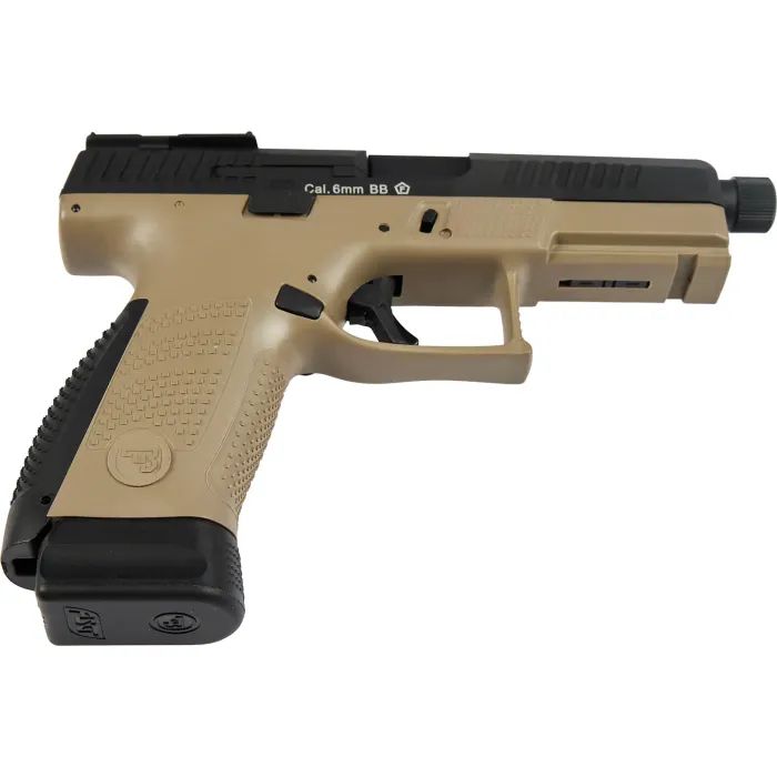 Страйкбольный пистолет ASG CZ P-10C OR-OT Dual-Tone Blowback Black/FDE CO2 (19924) изображение 4