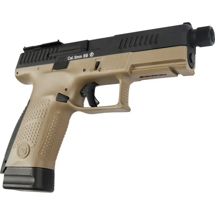 Страйкбольный пистолет ASG CZ P-10C OR-OT Dual-Tone Blowback Black/FDE CO2 (19924) изображение 5