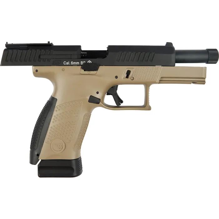 Страйкбольный пистолет ASG CZ P-10C OR-OT Dual-Tone Blowback Black/FDE CO2 (19924) изображение 6