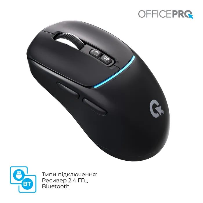 Мышка OfficePro M468W Wireless/Bluetooth White (M468W) изображение 11