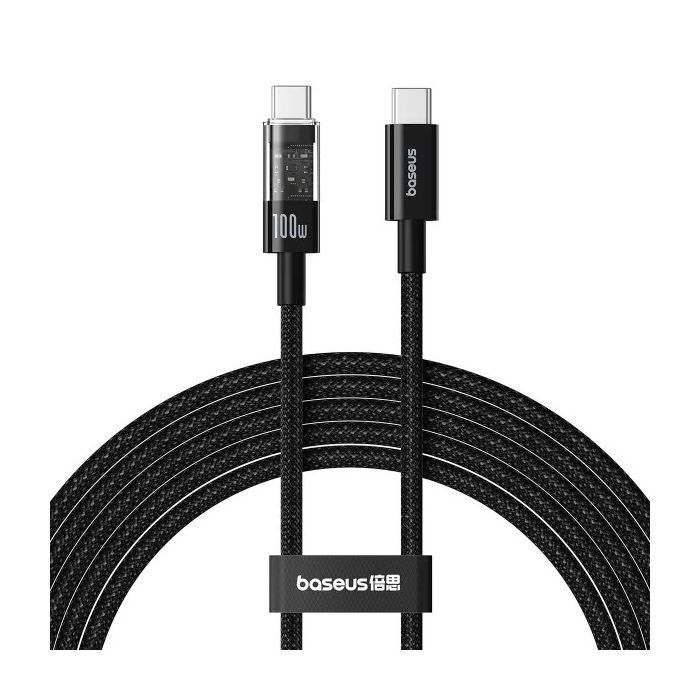 Дата кабель USB-C to USB-C 2.0m 100W (20V/5A) black Baseus (P10373000111-01)