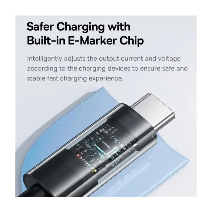 Дата кабель USB-C to USB-C 2.0m 100W (20V/5A) black Baseus (P10373000111-01) изображение 3