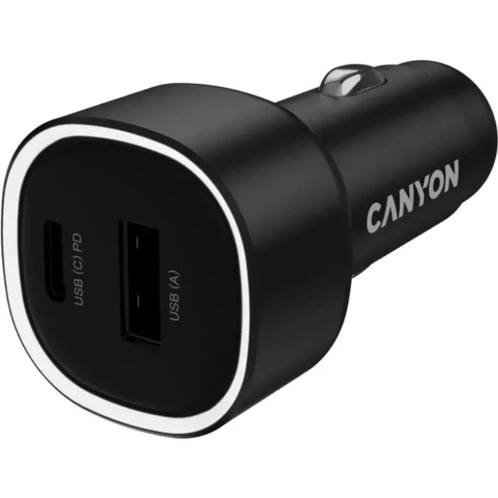 Зарядное устройство Canyon 1xUSB + 1xUSB-C PD48W black (CNE-CCABR3AC) изображение 2