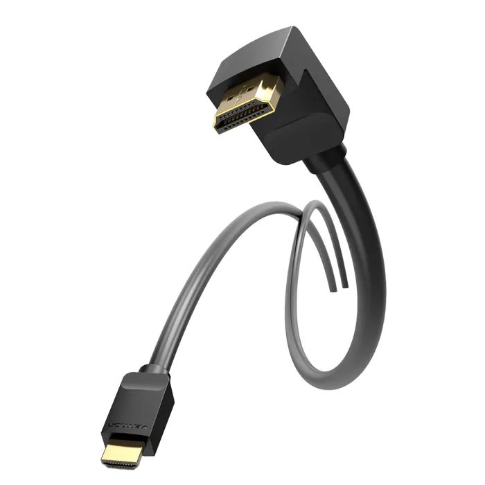 Кабель мультимедійний HDMI M to HDMI M 3.0m 4K60Hz 90° corner black Vention (AAQBI) зображення 3