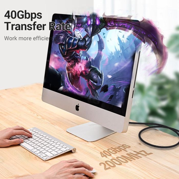 Патч-корд 5м, S/FTP cat 8 RJ-45 COPPER black Vention (IKGBJ) изображение 3