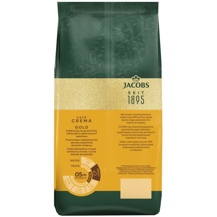 Кава Jacobs Crema Gold в зернах 1 кг (8711000539217) зображення 3