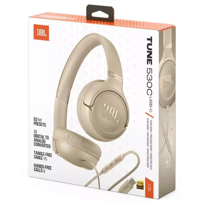 Наушники JBL Tune 530c USB-C Beige (JBLT530CBEG) изображение 10
