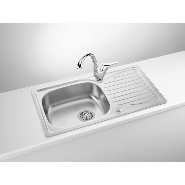 Мойка кухонная Deante Doppio, сталева мийка ZEN_0113 + змішувач BYU_060M, сатін (ZENA0113) изображение 2