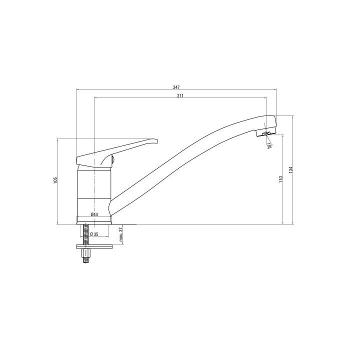 Мойка кухонная Deante Doppio, сталева мийка ZEN_0113 + змішувач BYU_060M, сатін (ZENA0113) изображение 7