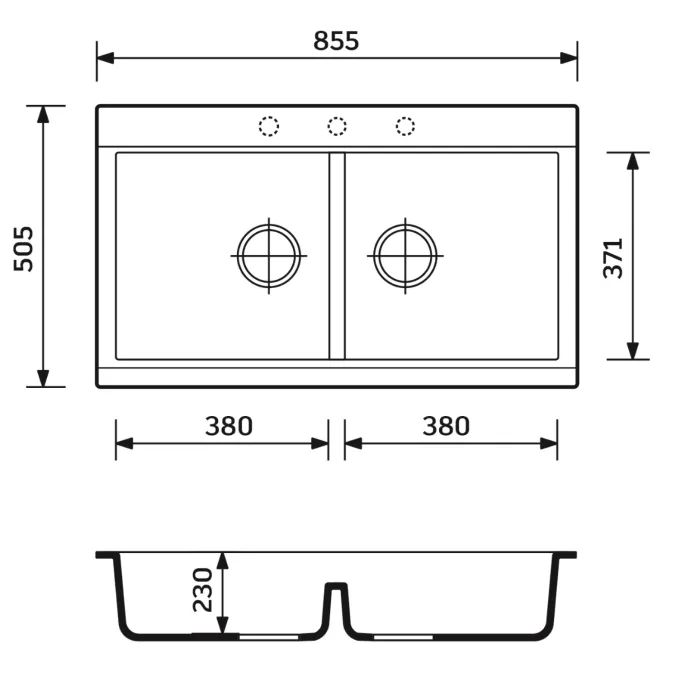 Мойка кухонная Adamant Similar Old stone + змішувач + дозатор + ополіскувач склянок + ко (4824296106510) изображение 10
