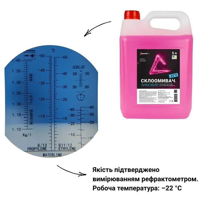 Омыватель автомобильный Poputchik -22°C 5 л (20-037-22-5-IS) изображение 3