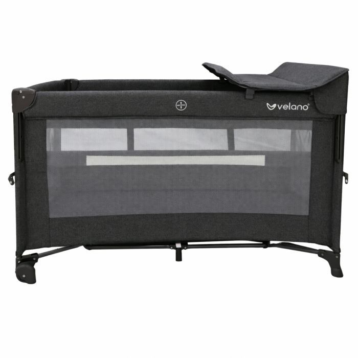 Дитячий манеж Velano з другим ярусом та пеленатором Tino, dark grey (46160)