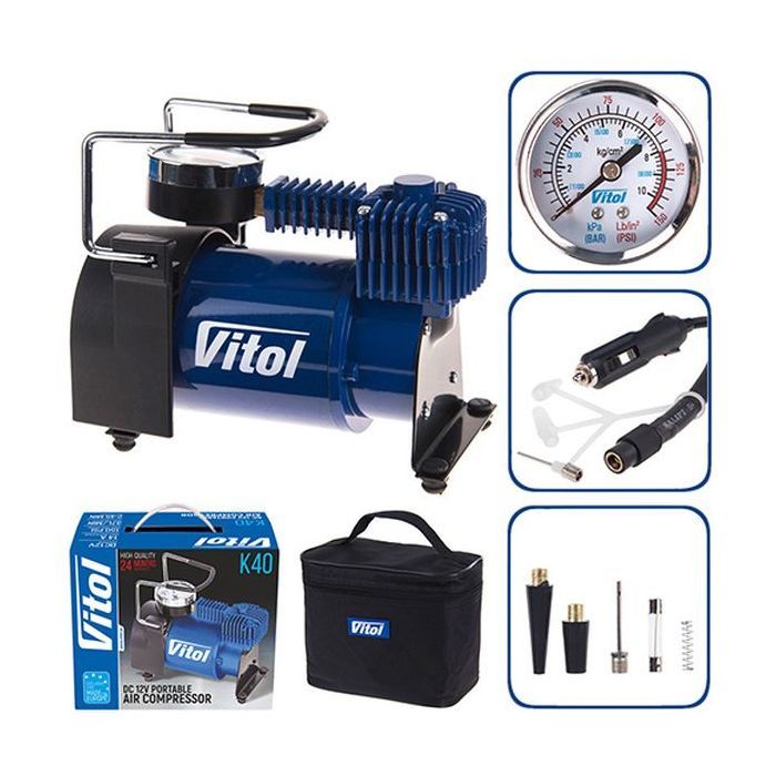 Автомобільний компресор VITOL K-40 150psi/14Amp/37л (K-40) зображення 5
