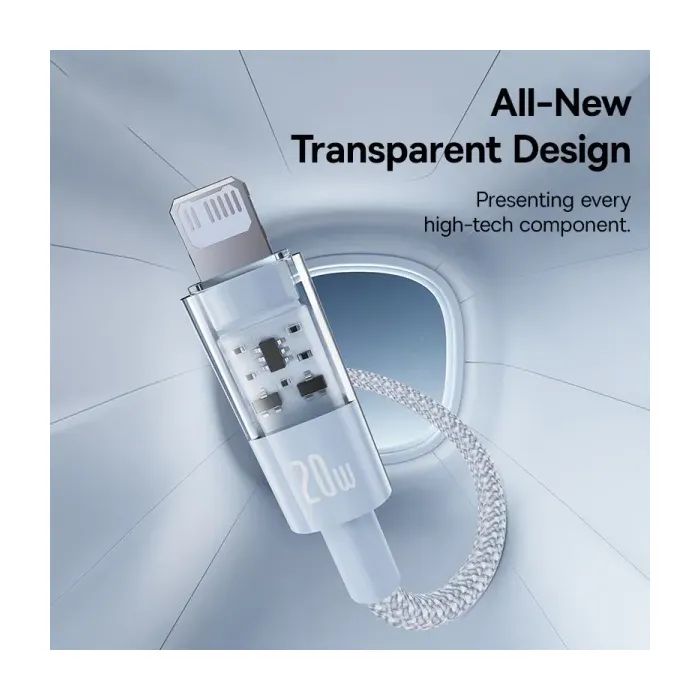 Дата кабель USB-C to Lightning 1.0m 20W Gem Fast-Charging blue Baseus (P10373001311-00) зображення 2