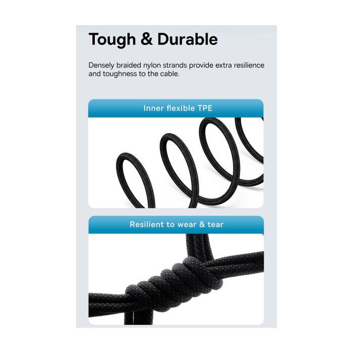 Дата кабель USB-C to Lightning 1.0m 20W Gem Fast-Charging blue Baseus (P10373001311-00) зображення 4