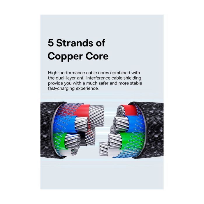 Дата кабель USB-C to Lightning 1.0m 20W Gem Fast-Charging blue Baseus (P10373001311-00) зображення 5