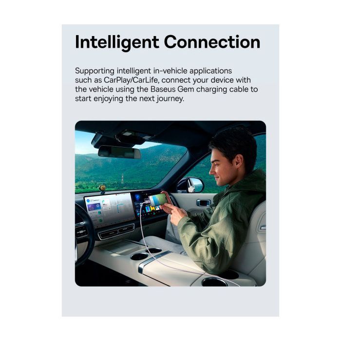 Дата кабель USB-C to Lightning 1.0m 20W Gem Fast-Charging blue Baseus (P10373001311-00) зображення 6