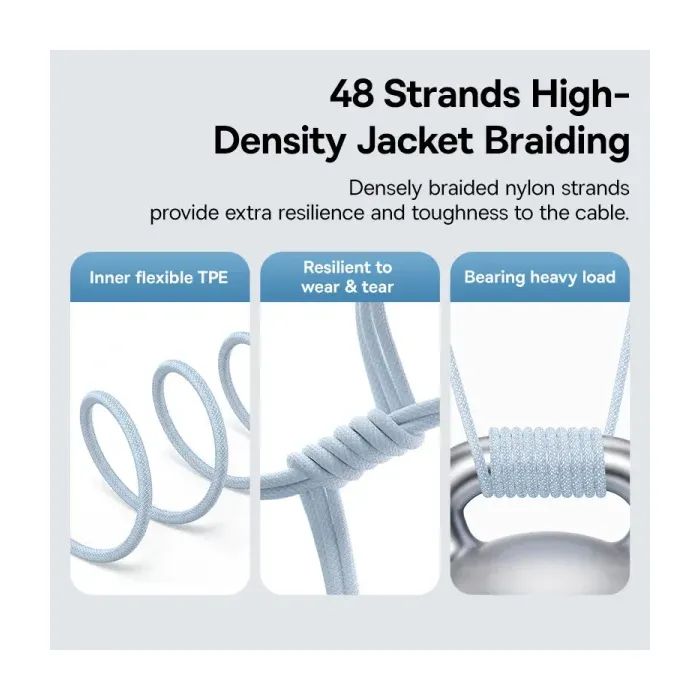 Дата кабель USB-C to Lightning 1.0m 20W Gem Fast-Charging blue Baseus (P10373001311-00) зображення 9