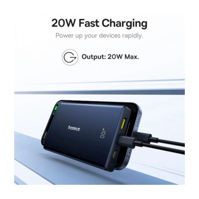Батарея универсальная Baseus 10000mAh PicoGo 20W PD, QC, USB-A, 2*USB-C, Black (P10076801123-00) изображение 7