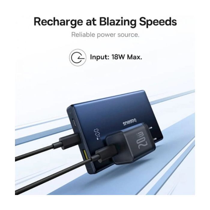 Батарея универсальная Baseus 10000mAh PicoGo 20W PD, QC, USB-A, 2*USB-C, Black (P10076801123-00) изображение 8