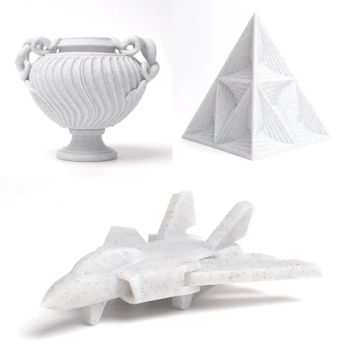 Пластик для 3D-принтера eSUN PLA eMarble 1,75мм, 1кг, marble/nature (eMarble-P175N1) изображение 3