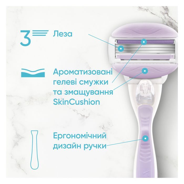 Змінні касети Gillette Venus ComfortGlide Breeze 6 шт. + Чохол (8700216969314) зображення 4
