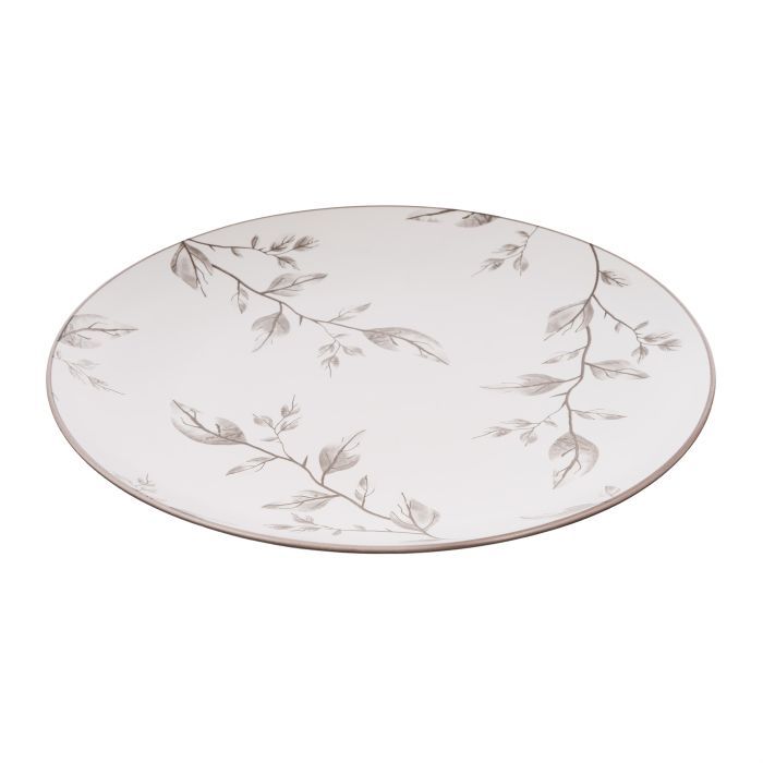 Тарілка Ardesto Asti, 19.4см, кераміка, біло-бежевий (AR1419AB)