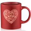 Чашка Ardesto Heart, 320мл, кераміка, червоний (AR3074R)