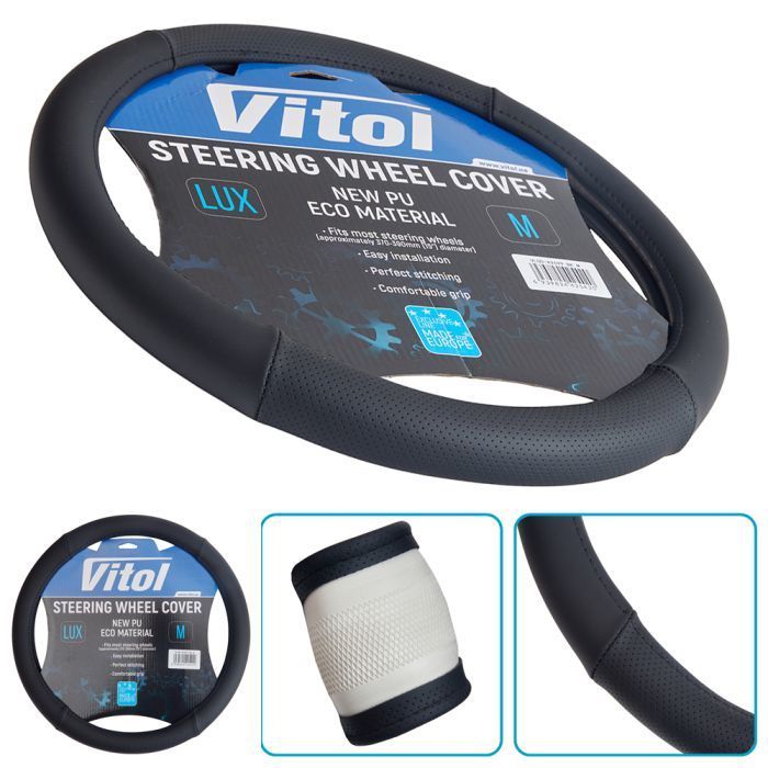 Чохол на руль VITOL M чорн (VLOD-A2699 BK M) зображення 5