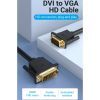 Кабель мультимедийный DVI M to VGA M 3.0m 24+5pin black Vention (EACBI) изображение 2