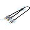 Кабель мультимедийный USB-C M to 2xRCA F 0.5m black Vention (BGVHD) изображение 2