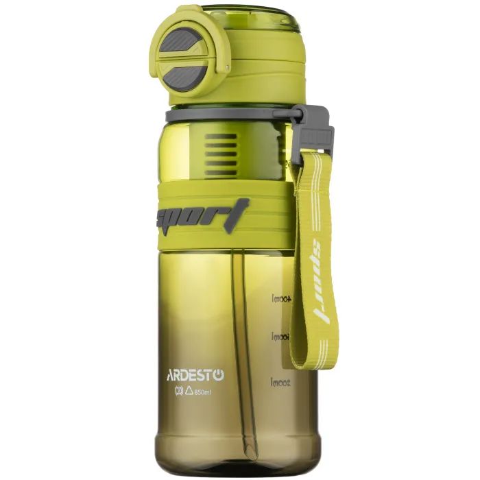 Пляшка для води Ardesto Urban 850мл, пластик, білий (AR2285UW)
