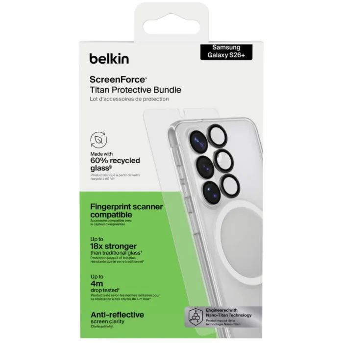 Чехол для мобильного телефона Belkin 3-in-1 Cover + Glass + Camera Samsung Galaxy S26+ (BUA003HQ) изображение 6
