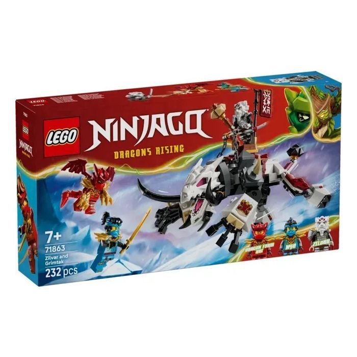 Конструктор LEGO NINJAGO Зильвар и дракон Гримтак (71863)