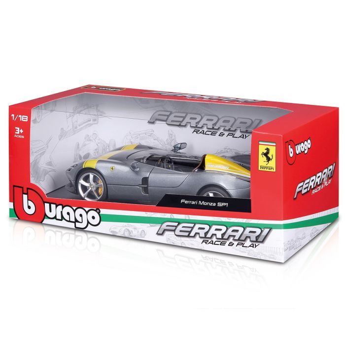 Масштабная модель автомобиля Bburago Автомодель серии R&P – Ferrari Monza SP1, 1:18 (18-16013) изображение 8