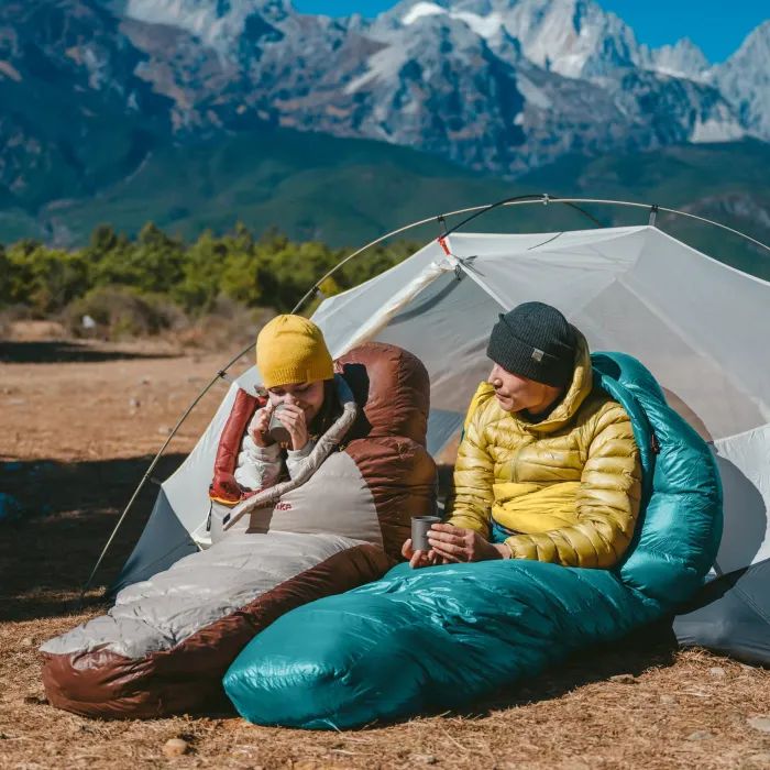 Спальний мішок Naturehike з натуральним пухом Snowbird CNK2550WS014 SP550, L коричневий (6977465868114) зображення 4