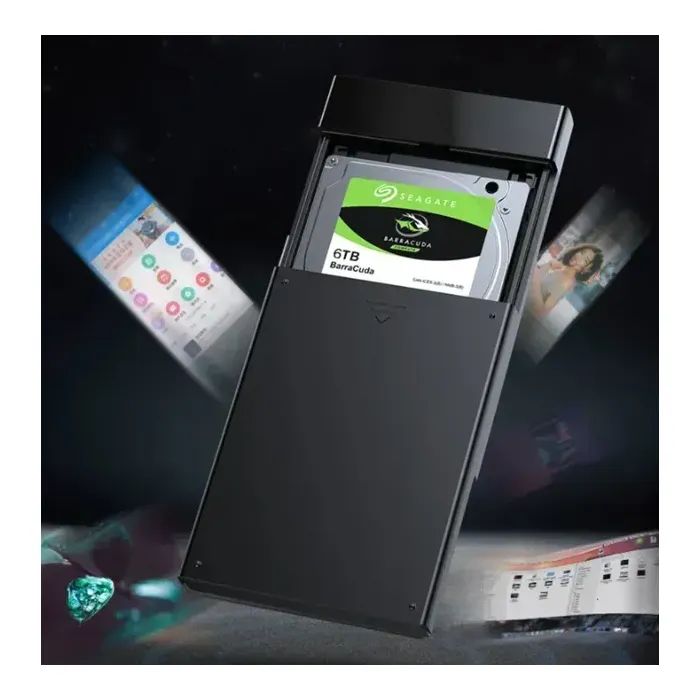 Кишеня зовнішня Ugreen USB 3.0 to SATA 3.0 2.5" HDD/SSD enclosure 6TB UASP black (30847) зображення 3