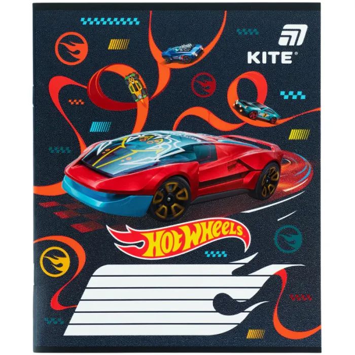 Зошит Kite Hot Wheels, 12 аркушів, коса лінія (HW26-235) зображення 10