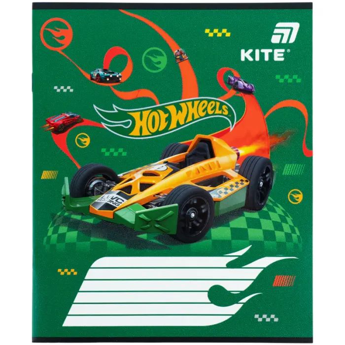 Зошит Kite Hot Wheels, 12 аркушів, коса лінія (HW26-235) зображення 5