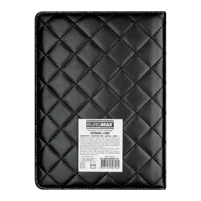 Еженедельник Buromax недатированный DONNA LINE, A5, черный, штуч.кожа 336 страниц (BM.20300-01) изображение 2